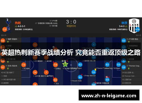 英超热刺新赛季战绩分析 究竟能否重返顶级之路